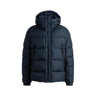 HUGO BOSS Heren, Jassen, Blauw, Maat: XL Poliester