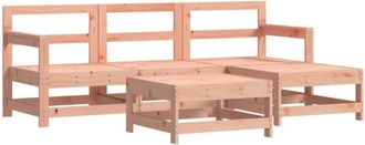 vidaXL Juego De Sof&aacute;s De Jard&iacute;n 5 Pzas Madera Maciza De Abeto Douglas Vidaxl