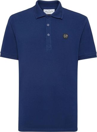 Philipp Plein Polo Shirt SS Gothic Plein - Heren - Polos - Blauw - 3XL - Katoen - Tops