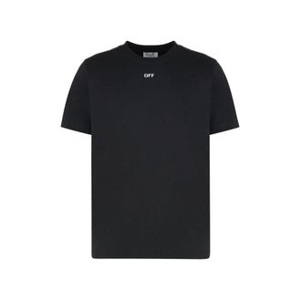 Off-white Black Cotton Mens T-Shirt