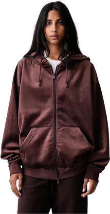 Yohji Yamamoto Velvet Zip HD - - Sweatshirts & Hoodies - Donna - Marrone - XS