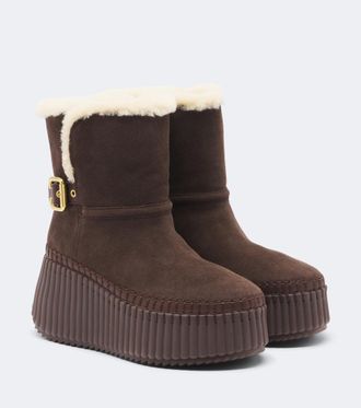 Chlo&eacute; Chlo&eacute; Botines Nama de ante con plataforma