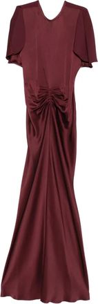 Victoria Beckham Maxi-jurk met gesmockte taille - Rood