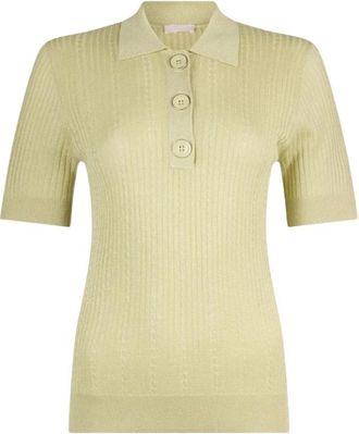 Liu Jo Knitted Polo - female - Liu Jo - Polo Shirts - Green - L - Tops