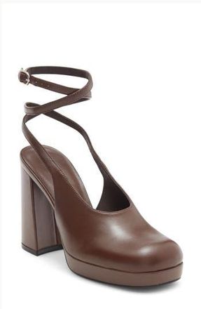 Jeffrey Campbell Vivre Ankle Strap Platform Pump in Espresso at Nordstrom Rack, Size 7.5