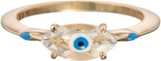 Bea Bongiasca Big Eye Gemstone Ring in Clear at Nordstrom, Size 6