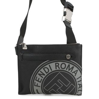 Fendi Black Leather Handbag Shoulder Bag (Pre-Owned)