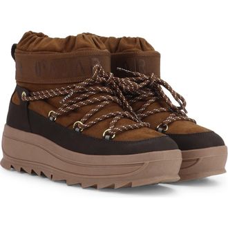 Pajar Galaxy Mini Waterproof Platform Ankle Bootie in Chestnut/Brown at Nordstrom Rack, Size 6