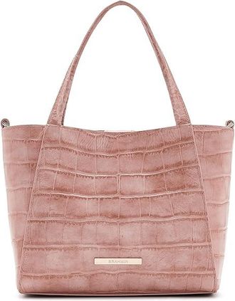 Brahmin Small Mona Cross Body Handbags Blush, Leather