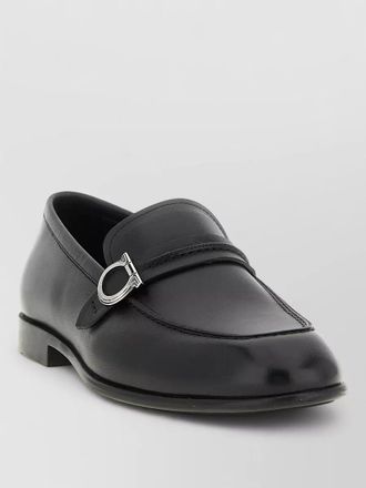 Ferragamo leather monk shoes