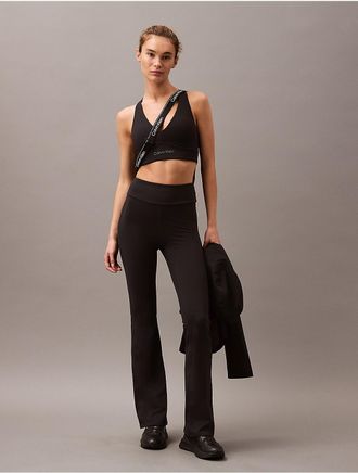 Calvin Klein Calvin Klein Womens Soft Stretch Sport Flared Leggings - Black - XS