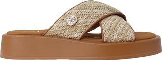 Karl Lagerfeld Ophelia Woven Slip-On Platform Sandals Brown OPHELIAWOVEN-BRN Womens