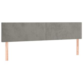 vidaXL Cabecero Con Led De Terciopelo Gris Claro 200x5x78/88 Cm Vidaxl