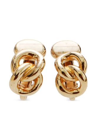 Dior Clip-on oorbellen met schakels - Goud