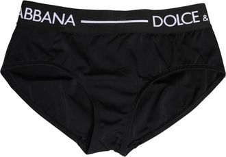 Dolce & Gabbana Black Nylon Stretch Coulotte Panty Womens Underwear