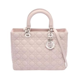 Dior Pre-owned Lady Dior Leren Handtas - Dames - Pre-owned - Roze - Maat: ONE Size Leer