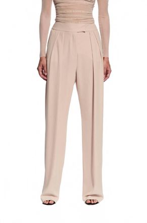 The Sei Double Pleat Trouser In Oyster