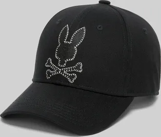 Psycho Bunny Mens Gage Felted Baseball Cap 001 BLACK / O/S