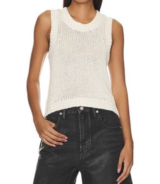 Madison New York Sweater Tank In Cream