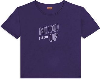 Freddy T-shirt cropped con maniche ampie e stampa Mood Up