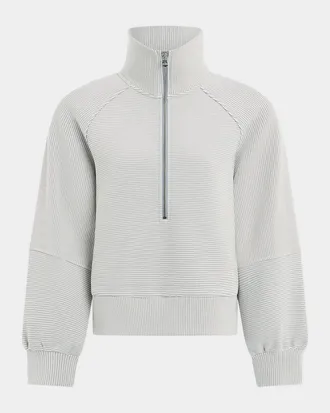 Varley Milano Half-Zip Ribbed Sweatshirt