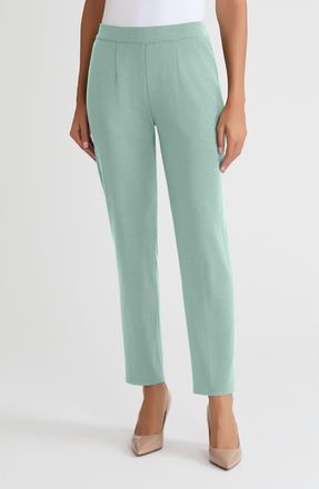 Misook Nancy Slim Leg Mylana Knit Pant in Mystic Green at Nordstrom, Size Xx-Large