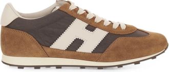 Hogan Brown Suede Logo Low-Top Sneakers
