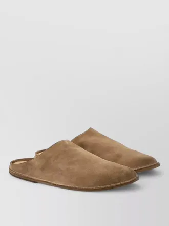Mars&egrave;ll suede leather round toe flat sabot