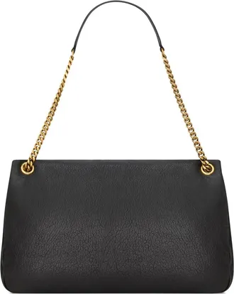 Saint Laurent Womens Calypso Large Bag Black Leather Handbags Hand