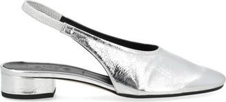 Aeyde Dua Slingback van Gelamineerd Leer - Dames - Pumps - Grijs - 37 EU - Leer - Schoenen