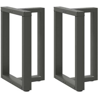 vidaXL Patas Para Mesa De Comedor En Forma De T (2 Unidades), Antracita, 50 X 35 X (72-73) Cm, Acero Vidaxl