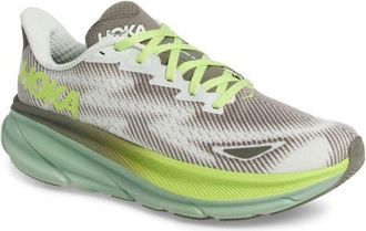 Hoka One One Clifton 9 Gore-Tex Waterproof Running Shoe in Slate /Aloe Vera at Nordstrom, Size 7