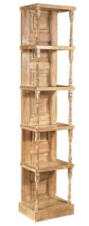 Biscottini International Etagere Shabby En Madera Maciza Con Acabado Natural Envejecido