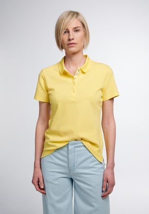 Eterna Poloshirt ETERNA REGULAR FIT, Damen, Gr. S, gelb, Piqu&eacute;, 97% cotton, 3% Elasthan, normal, Shirts Poloshirt