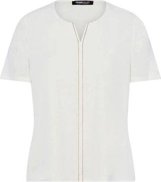 Frank Walder Frank Walder, Dames, Blouses & Shirts, Wit, Maat: XL Viscose