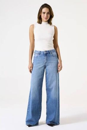 Garcia waist wide leg jeans medium blue denim