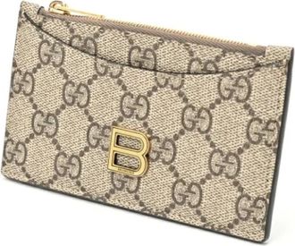 Gucci Pre-owned Wallets, female, Beige, Size: ONE SIZE Pre-owned Canvas home-office