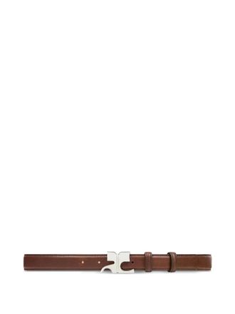 Courrèges logo-buckle belt - Brown