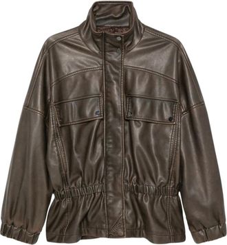 Pinko Blouson Barkeria - - Jackets - Donna - Marrone - M