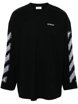 Off-white T-shirt Pixel Diagonal - Nero