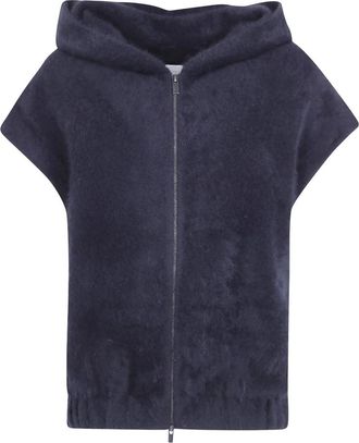C.T. Plage C&aacute;rdigan sin mangas con capucha - Jackets - Mujer - Azul - S