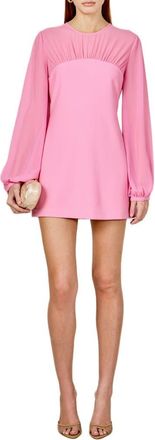 endless rose Long Sleeve Mixed Media Minidress in Pink at Nordstrom, Size X-Small