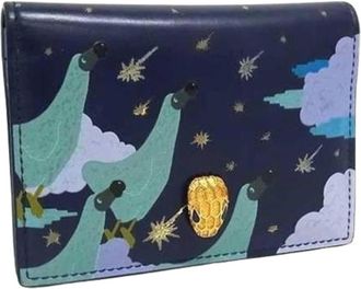 Bulgari Pre-owned Wallets, female, Blue, Size: ONE SIZE Pre-owned Vintage Business Card Case