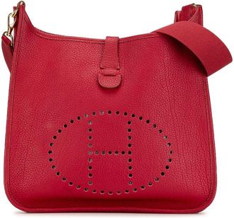 Herm&egrave;s Borsa a tracolla Evelyne I GM in pelle Taurillon Clemence 2003 - Rosso