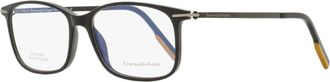 Ermenegildo Zegna EZ5172 Rectangular Metal-Accented Eyeglasses - Black