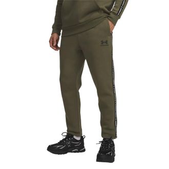 Under Armour Icon Fleece-joggingbroek met taps toelopende pijpen voor heren (Groen/zwart)
