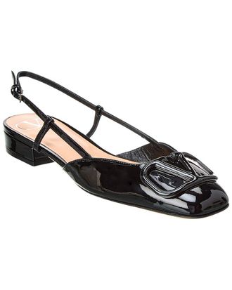 Valentino Vlogo Patent Slingback Flat