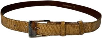 Saint Laurent Pre-owned Vintage Riem - Dames - Vintage Accessoires - Bruin - ONE Size - Leer - Vintage