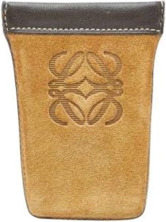 Loewe Pre-owned Bags, female, Beige, Size: ONE SIZE Pre-owned Leather Pouch
