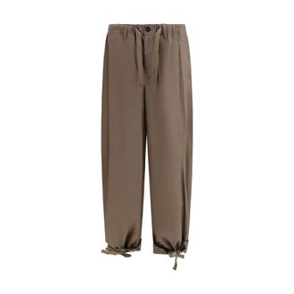 sacai Brown Cotton Casual Mens Pants